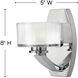 Meridian 1 Light 7 inch Chrome Vanity Light Wall Light