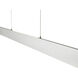 Slim LED 0.6 inch Brushed Aluminum Pendant Ceiling Light