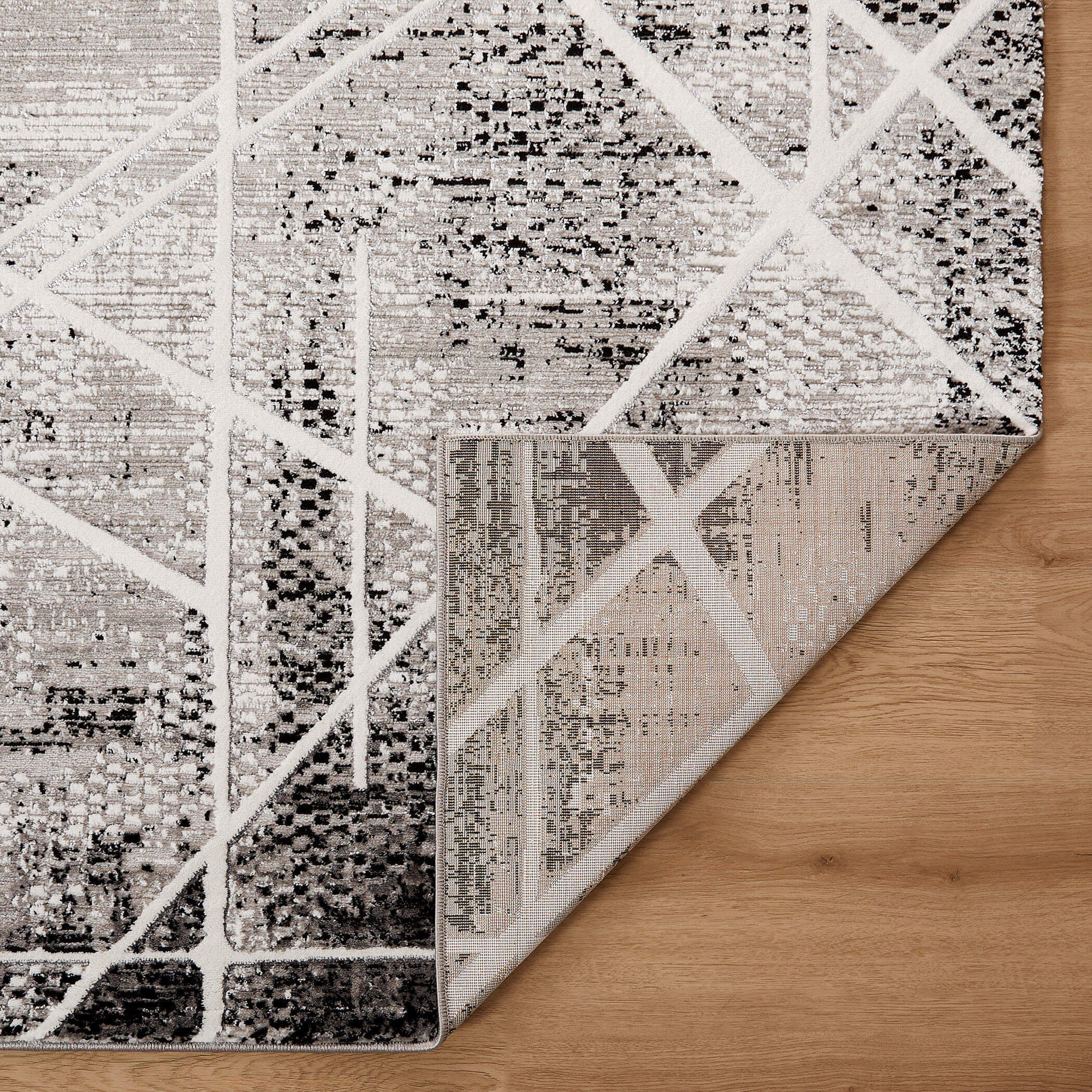 Sesia 158 X 118 inch Black/White Rug in 10 x 13