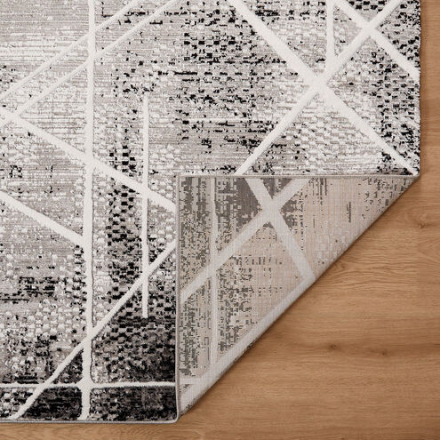 Sesia 36 X 24 inch Black/White Rug in 2 x 3
