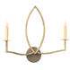 Lowcountry 2 Light Golden Sand (Lightly Distressed) Wall Sconce Wall Light