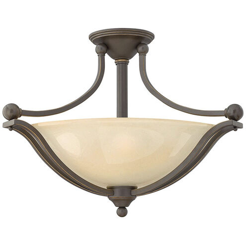 Bolla LED 23 inch Olde Bronze Indoor Semi-Flush Mount Ceiling Light in Light Amber Seedy