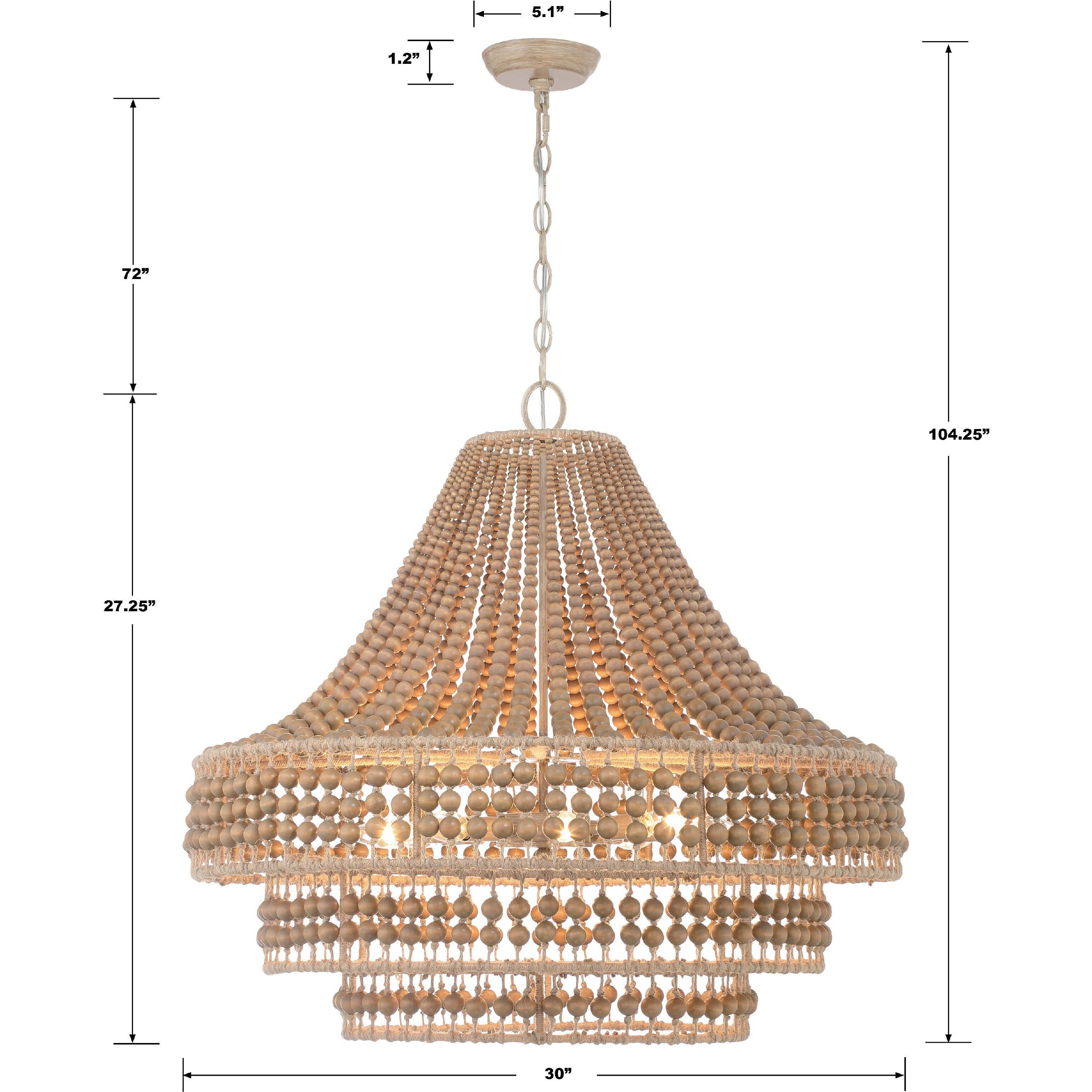 Silas 8 Light 30 inch Burnished Silver Chandelier Ceiling Light