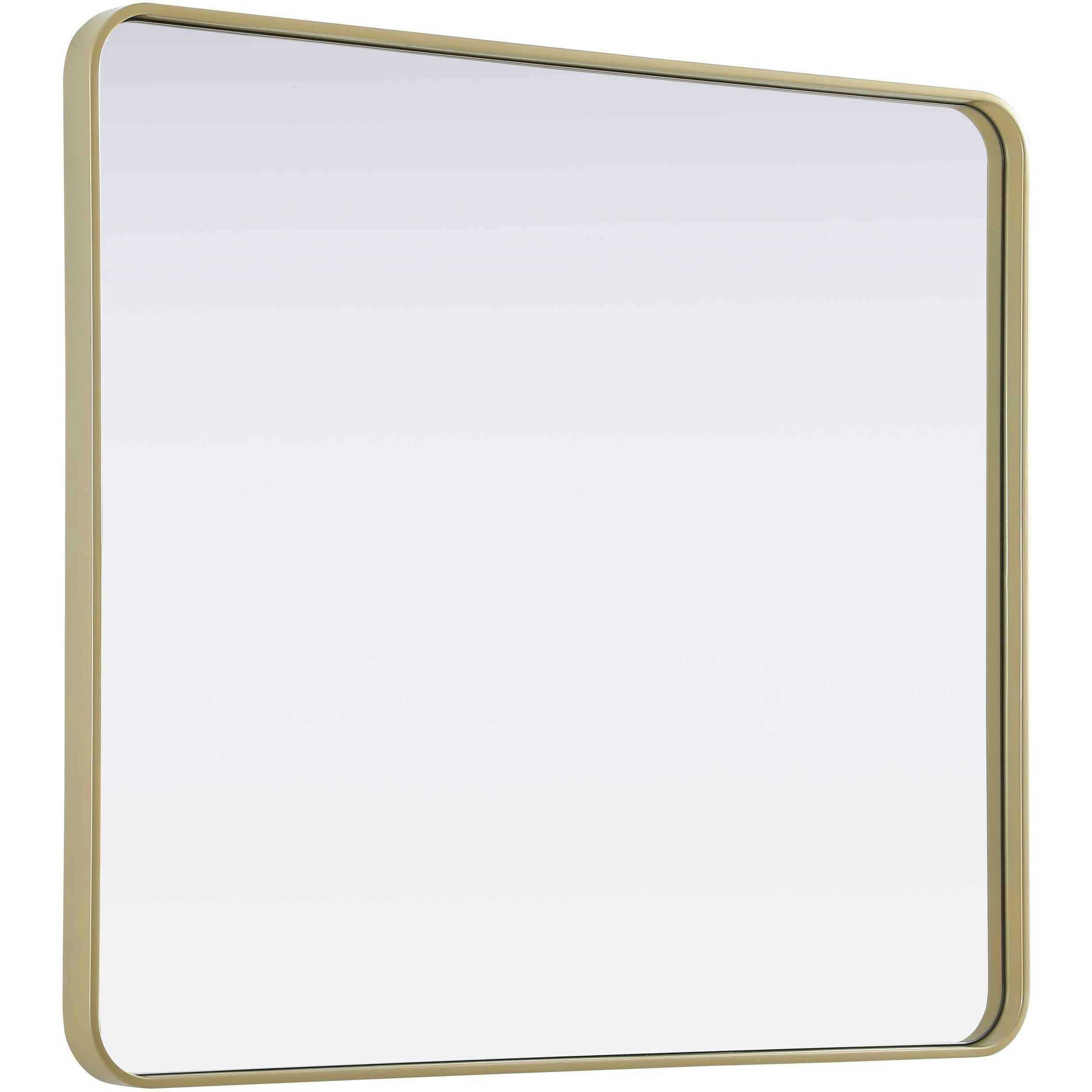 Remy 40 X 36 inch Brass Mirror