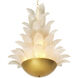 Melrose 8 Light 23.62 inch Antique Brass and Light Smoke Glass Chandelier Ceiling Light