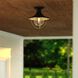 Dunlap 1 Light 10 inch Textured Black Outdoor Flush Mount