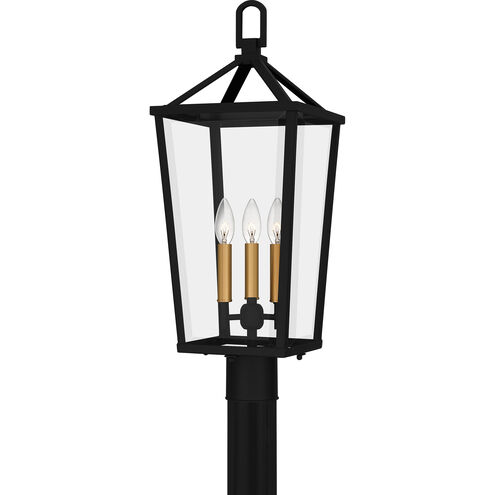 Hull 3 Light 9.5 inch Matte Black Outdoor Lantern, Large