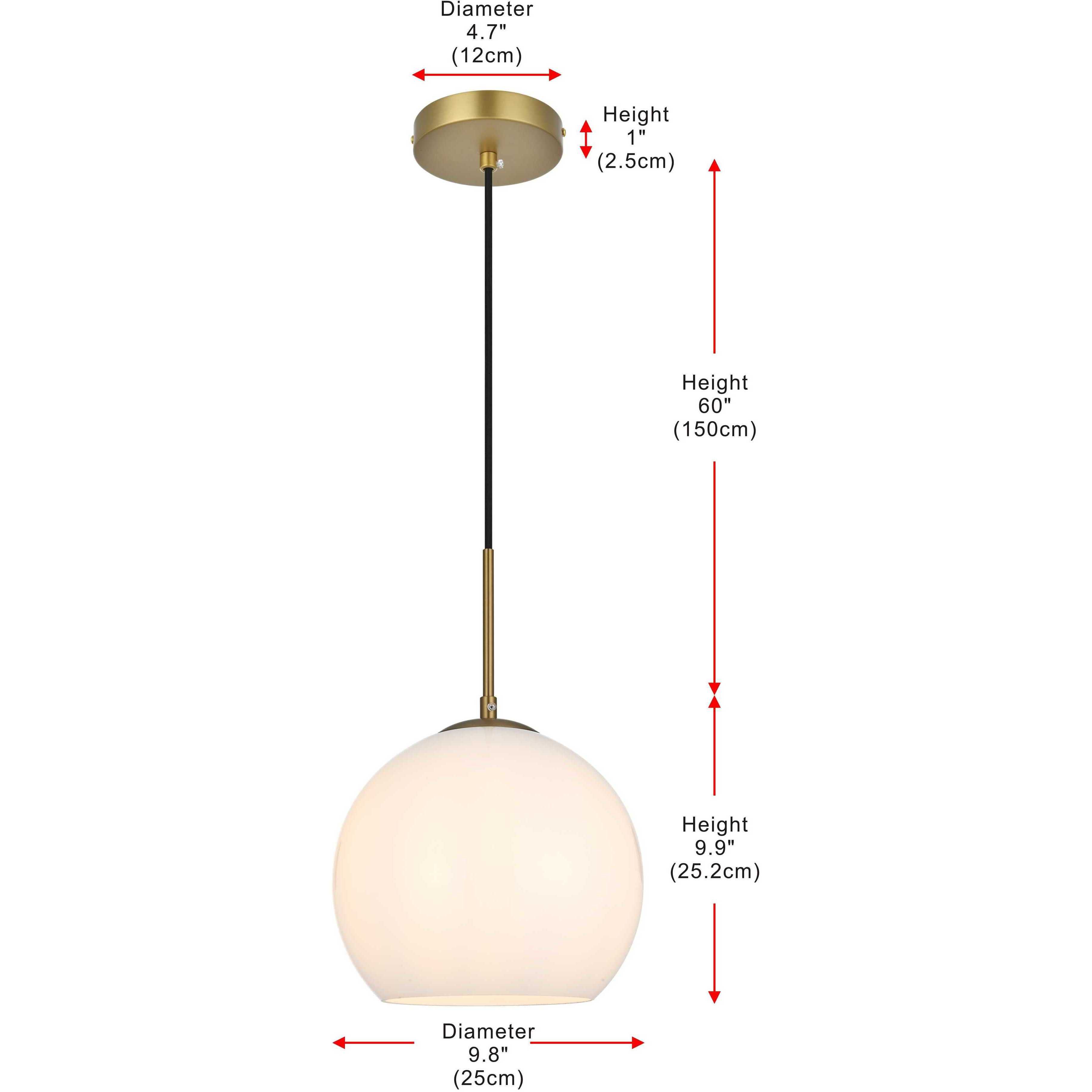 Baxter 1 Light 10 inch Satin Gold Pendant Ceiling Light