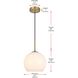 Baxter 1 Light 10 inch Satin Gold Pendant Ceiling Light