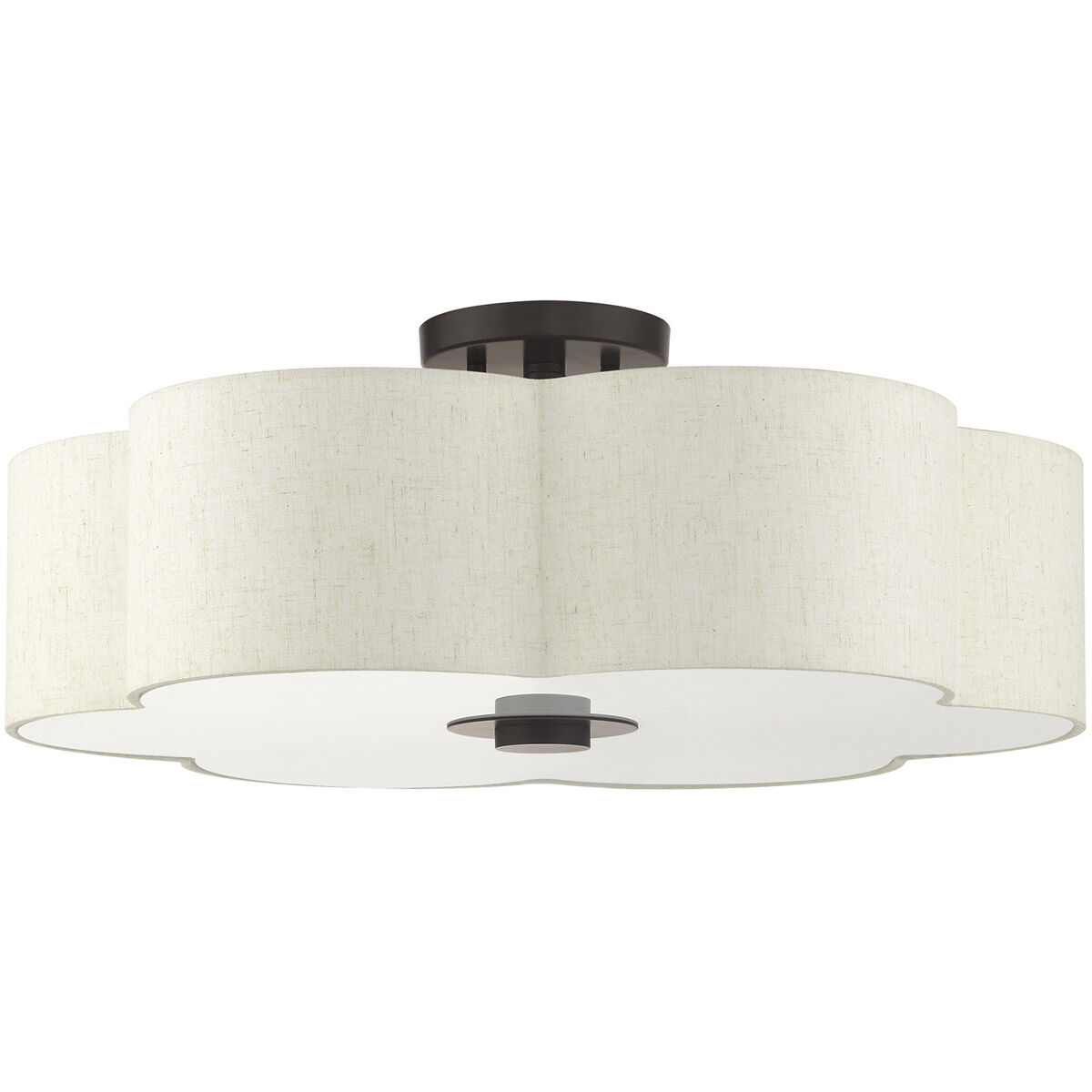 Solstice 5 Light 22 inch English Bronze Semi Flush Ceiling Light