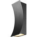 Landrum LED 12 inch Black Outdoor Wall Sconce