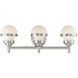 Oldwick 3 Light 24 inch Brushed Nickel Bath Vanity Wall Light