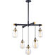 Kassidy LED 26.5 inch Black and Natural Brass Chandelier Ceiling Light