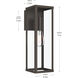 Ryle 1 Light 17 inch Antique Bronze Outdoor Wall Lantern
