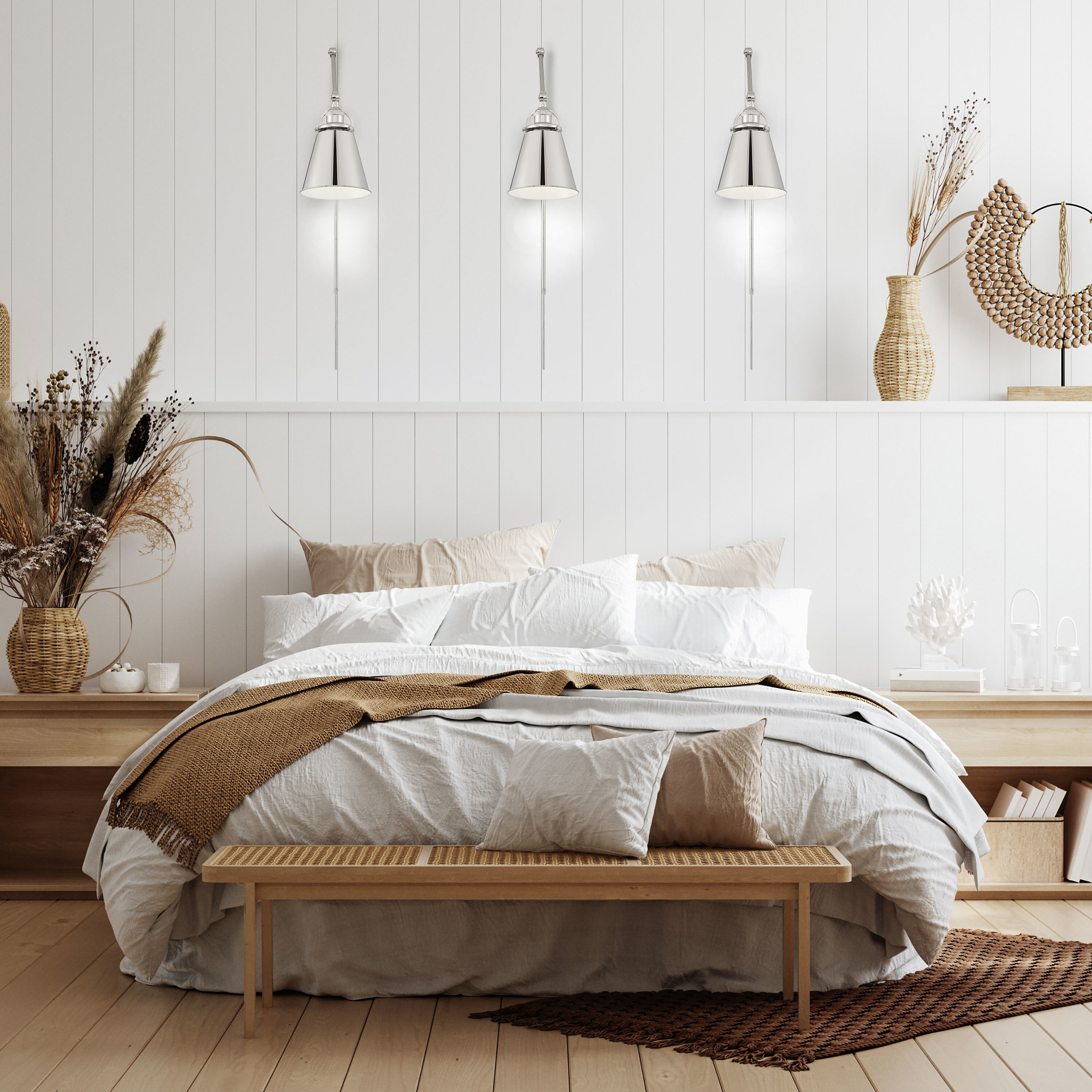 Bayard 25 inch 60.00 watt Polished Nickel Swing Arm Wall Wall Light