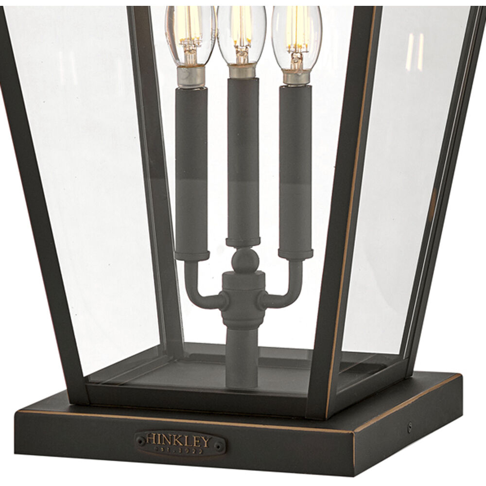 Alford Place 3 Light 25.75 inch Oil Rubbed Bronze Outdoor Pier Mount, Estate Series