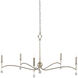 Serilana 5 Light 47 inch Antique Silver Leaf/Natural Chandelier Ceiling Light