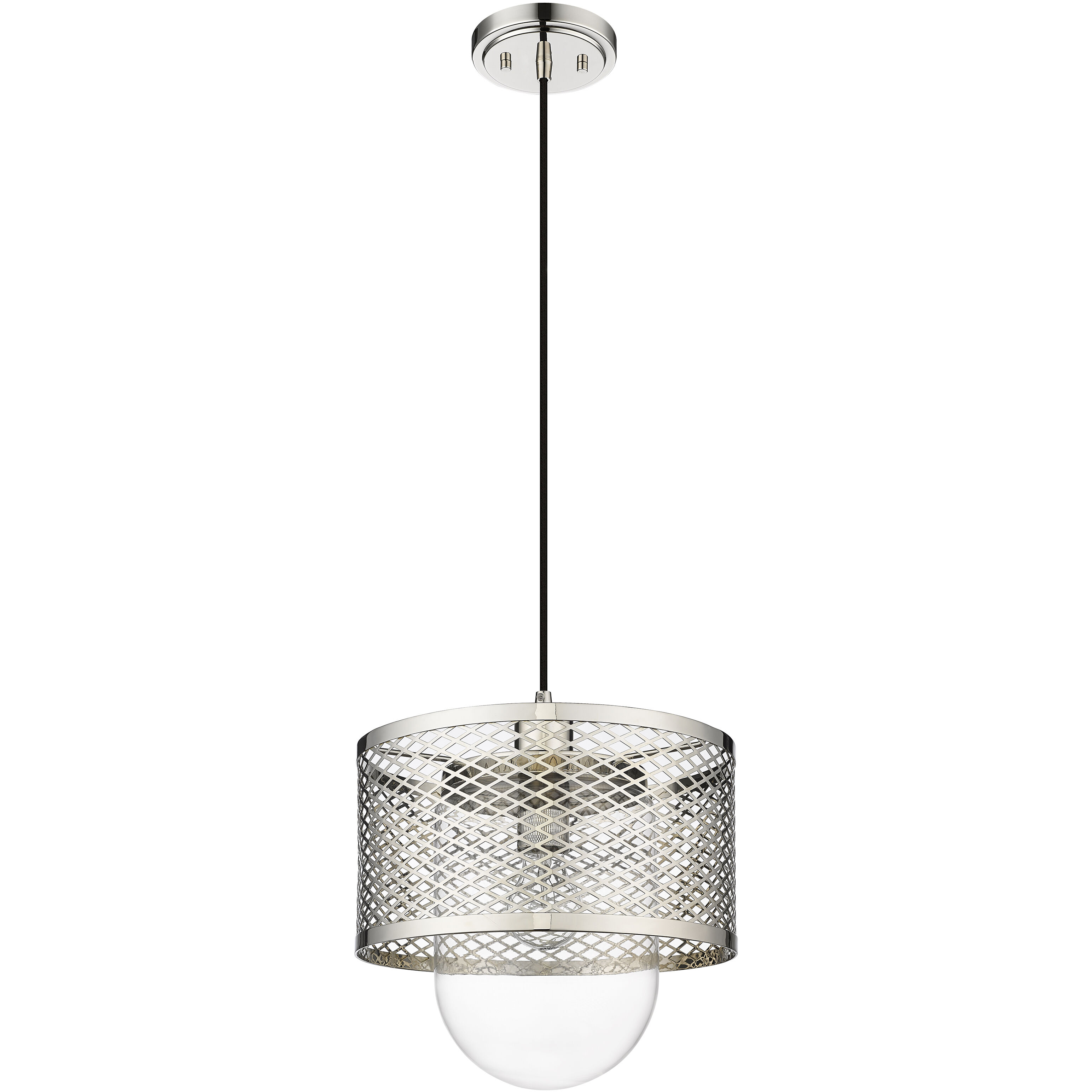 Kipton 1 Light 11 inch Polished Nickel Pendant Ceiling Light