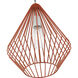 Linz 1 Light 12 inch Shiny Red with Polished Chrome Accents Pendant Ceiling Light