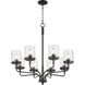 Starky 8 Light 31 inch Matte Black Chandelier Ceiling Light