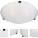 Malaga 3 Light 16 inch Oil Rubbed Bronze Flush Mount Ceiling Light in Frosted