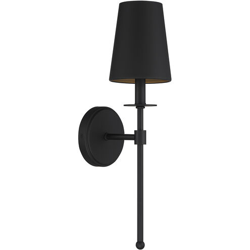 Vintage 1 Light 5 inch Matte Black Wall Sconce Wall Light