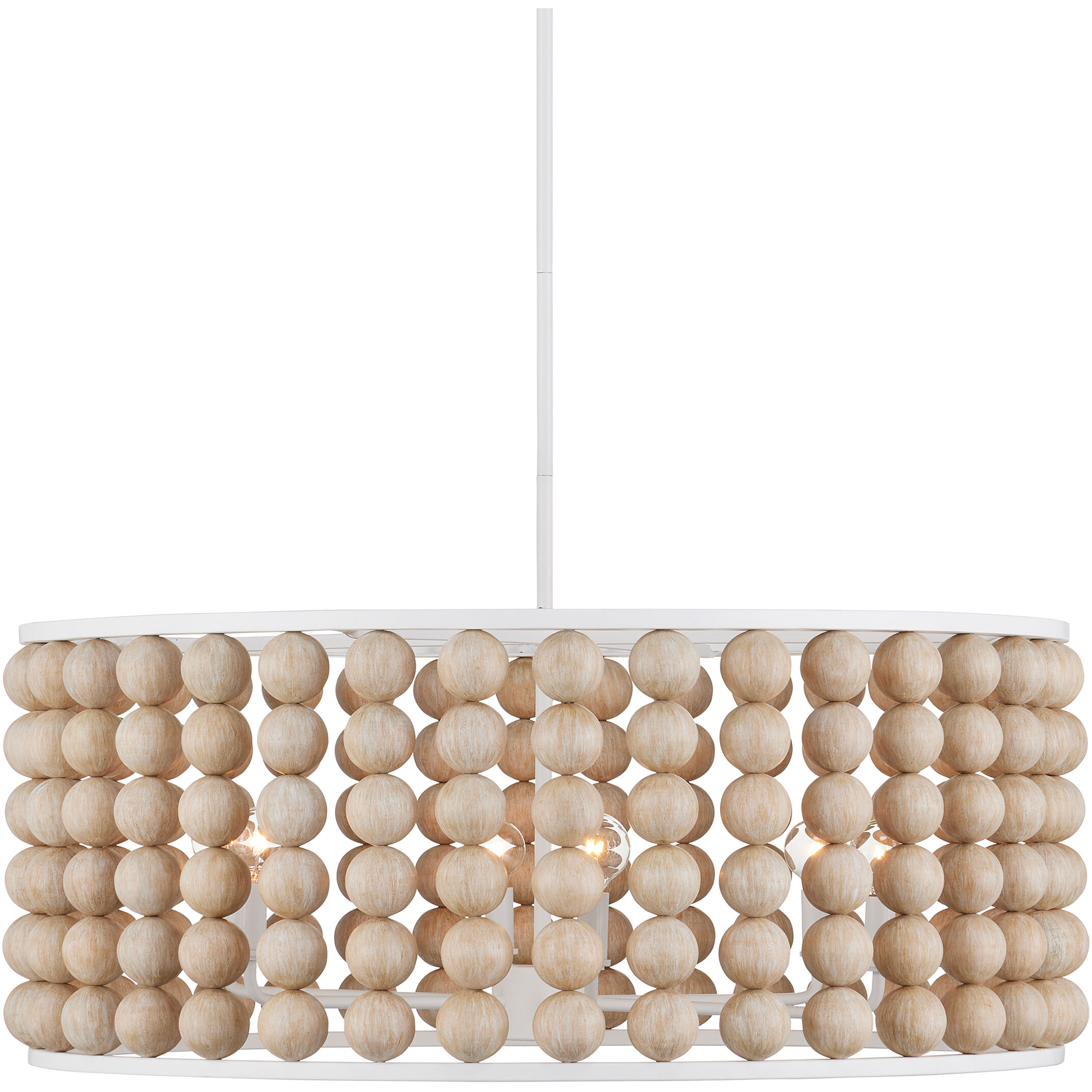Holcroft 6 Light 32.25 inch Sandstone/Sugar White Chandelier Ceiling Light