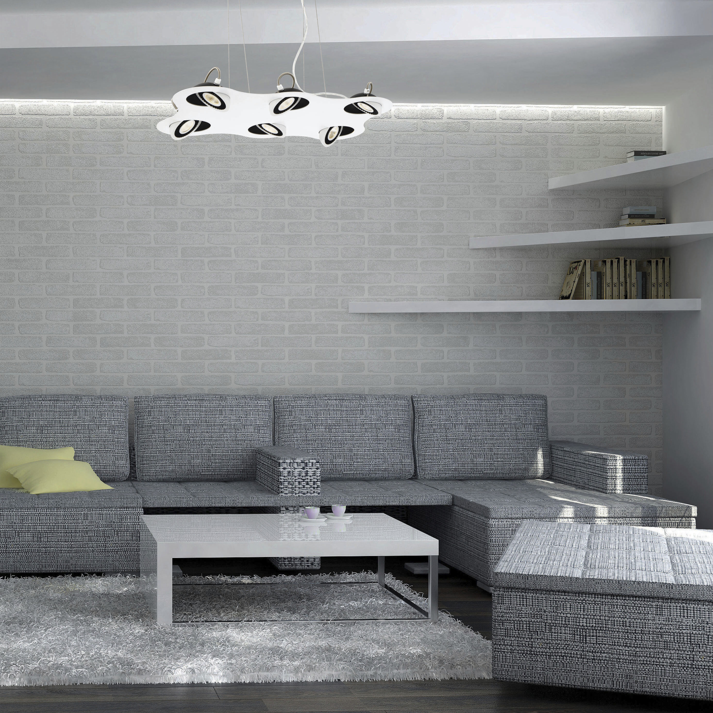 Vision 4 Light 120V White Track Ceiling Light