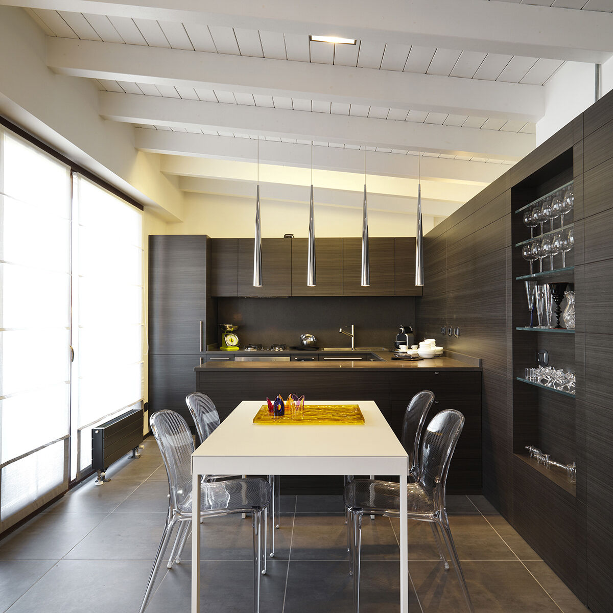 Sliver 1 Light 2.75 inch Black Mini Pendant Ceiling Light, Small