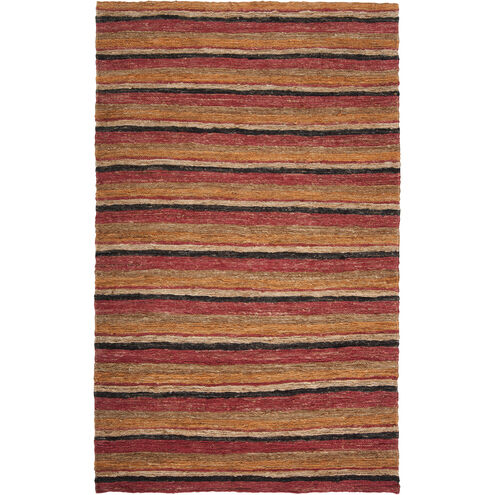 Dominican 36 X 24 inch Tan, Camel, Black, Dark Coral, Burnt Orange Rug