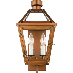 C&M by Chapman & Myers Hyannis 2 Light 16.25 inch Natural Copper Outdoor Wall Lantern