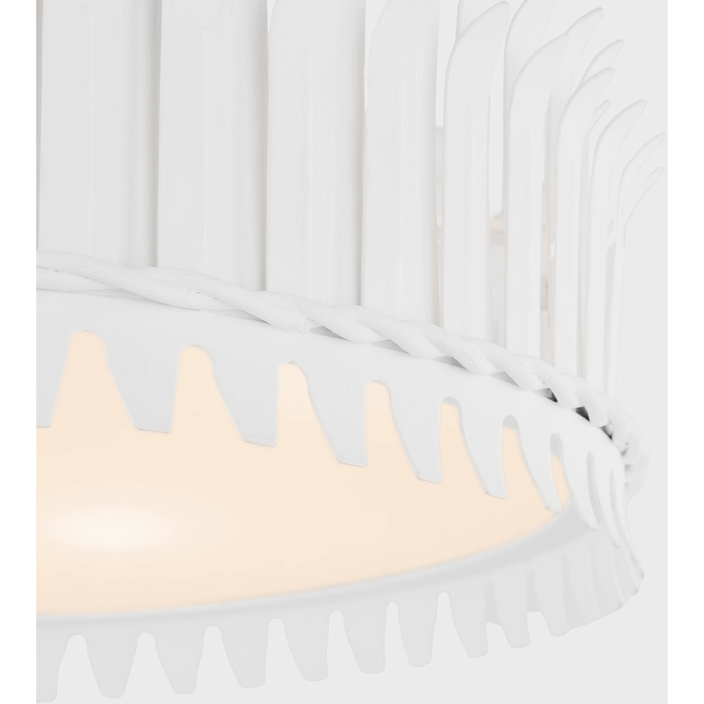 Suzanne Kasler Leslie LED 20.75 inch Plaster White Semi-Flush Mount Ceiling Light