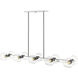 Marquee 10 Light 54 inch Chrome Linear Chandelier Ceiling Light