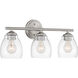 Winsley 3 Light 22 inch Brushed Nickel Bath Light Wall Light