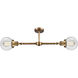 Franklin Restoration Beacon LED 23 inch Brushed Brass Chandelier Ceiling Light in Clear Glass, Franklin Restoration