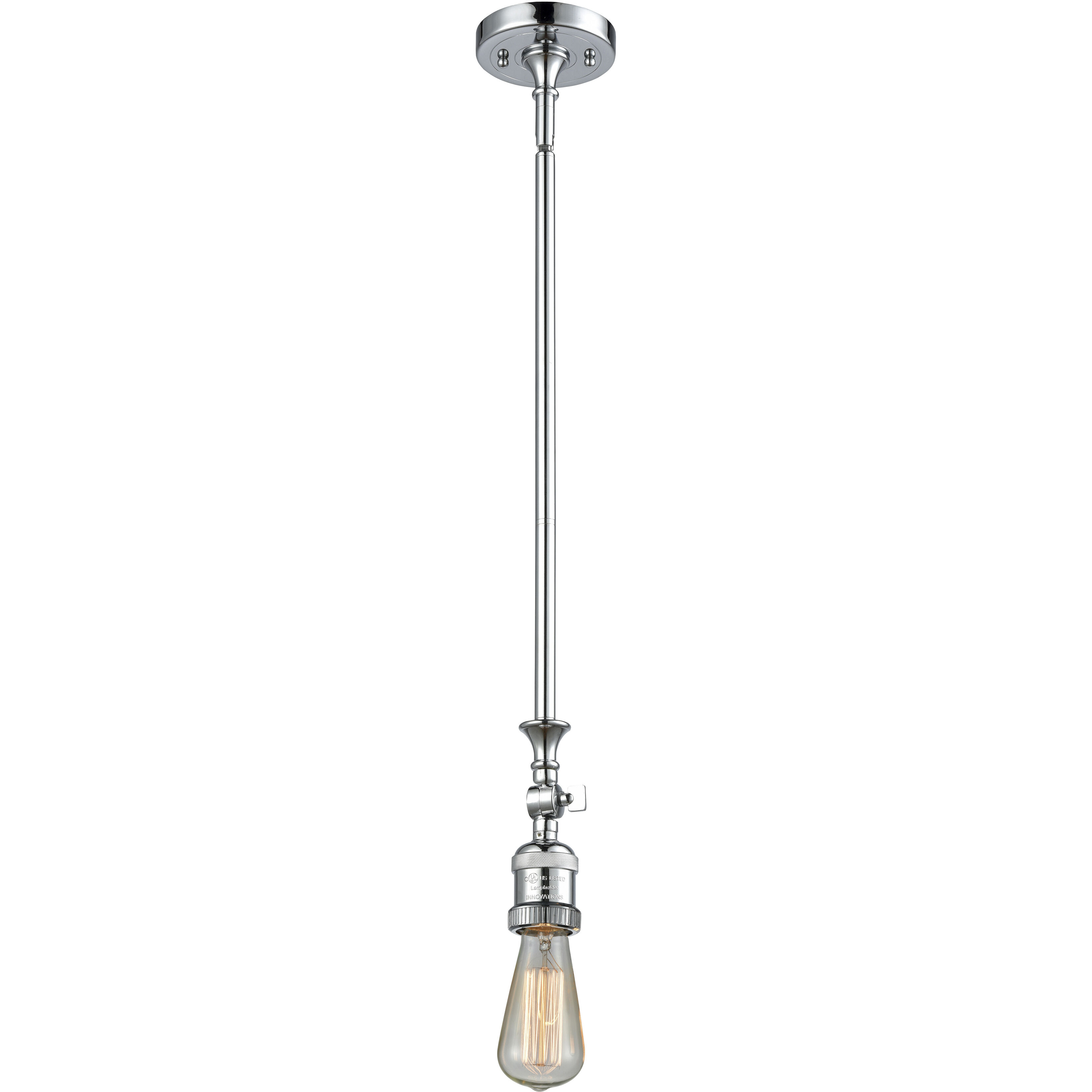Franklin Restoration Cone 1 Light 6 inch Polished Chrome Mini Pendant Ceiling Light in Incandescent, Matte White, Franklin Restoration