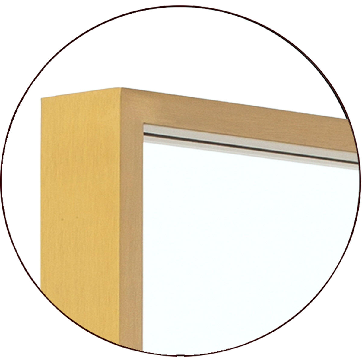 Kit 36 X 24 inch Burnished Brass Mirror, Rectangular