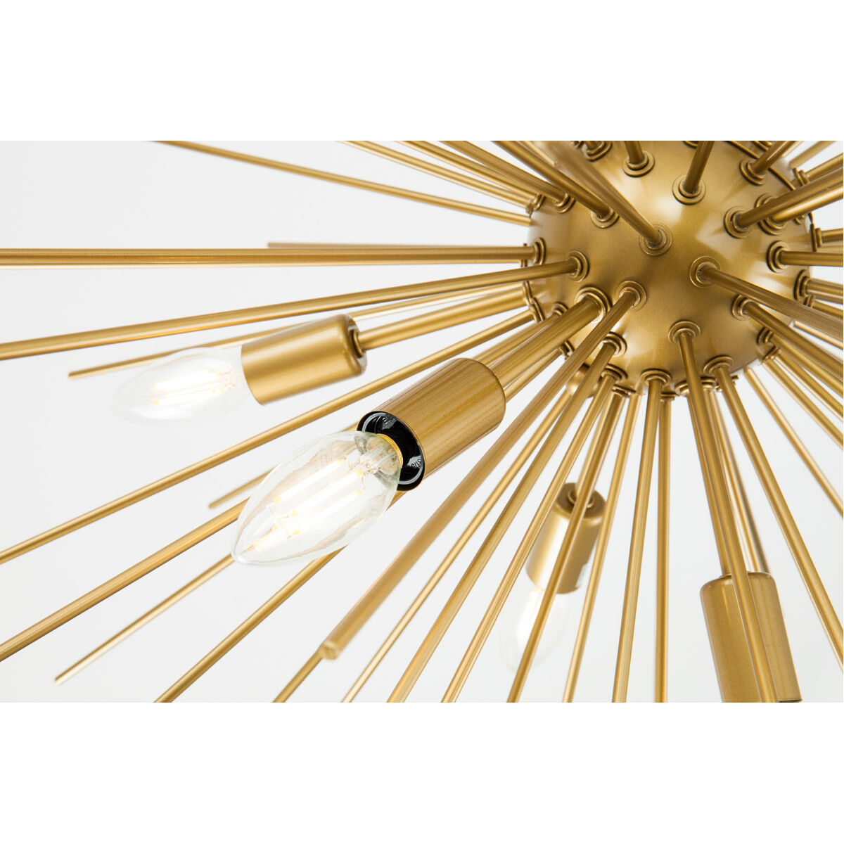 Timber 8 Light 30 inch Brass Pendant Ceiling Light