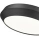 Quasars LED 16 inch Matte Black Flush Mount Ceiling Light