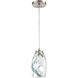 Turbulence 1 Light 5 inch Satin Nickel Mini Pendant Ceiling Light