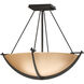 Compass 3 Light 18.1 inch Dark Smoke Semi-Flush Ceiling Light in Sand, Small