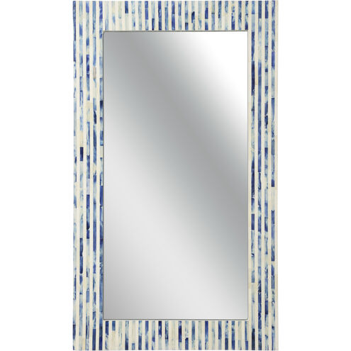 Cambridge 48 X 28.25 inch Blue and White/Cream Mirror