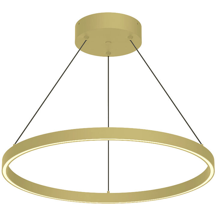 Cerchio Pendant Ceiling Light in Brushed Gold