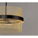 Chimes LED 23.75 inch Black and Satin Brass Single Pendant Ceiling Light