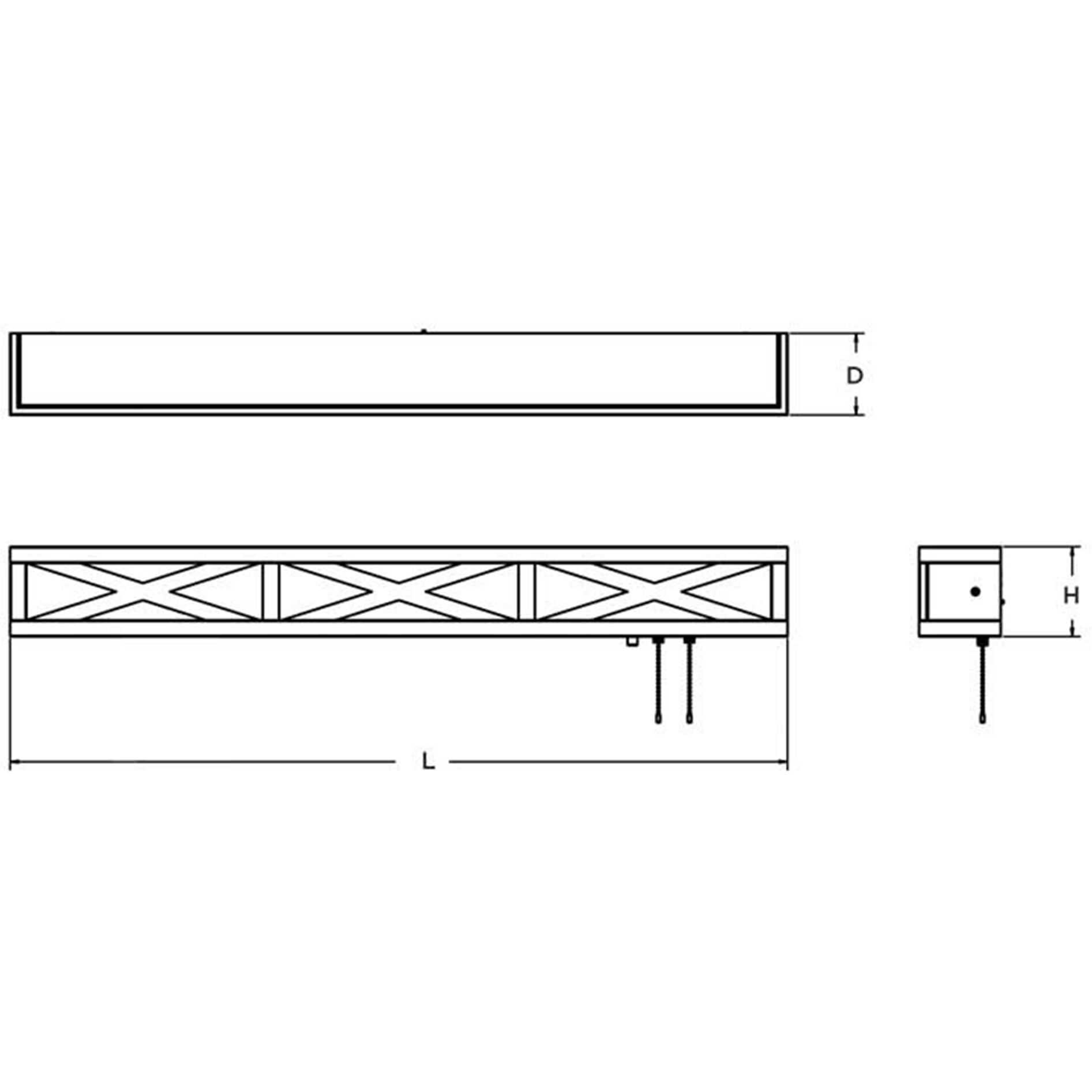 Scott LED 38 inch Distressed Grey ADA Overbed Wall Light