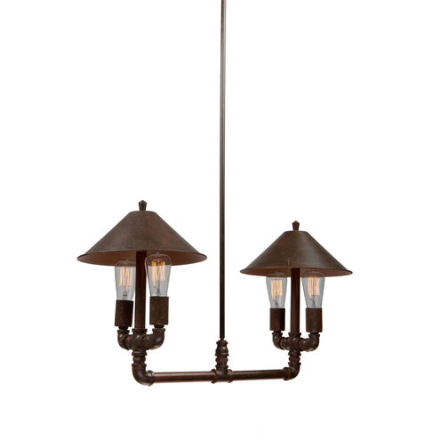 Revival 4 Light 12 inch Authentic Rust Up Chandelier Ceiling Light