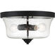 Shyloh 2 Light 14 inch Coal Flush Mount Ceiling Light