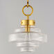 Harbor 1 Light 12 inch Satin Brass Single Pendant Ceiling Light