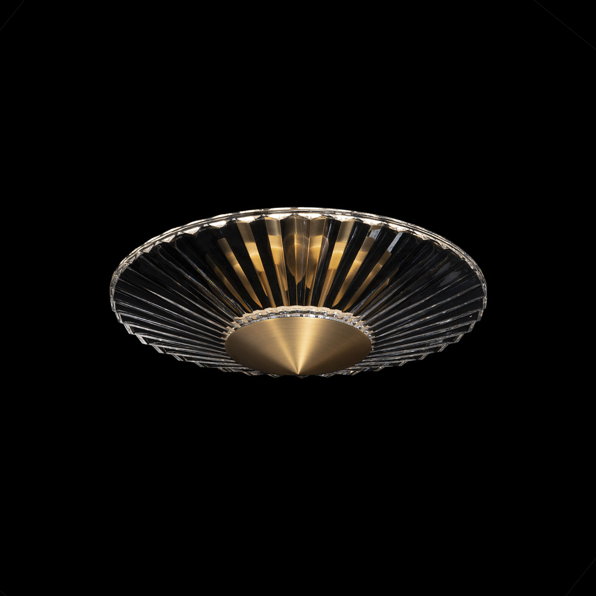 Origami LED 12 inch Aged Brass Semi-Flush Mount Ceiling Light, Schonbek Signature