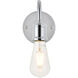 Serif 1 Light 5 inch Chrome Wall Sconce Wall Light